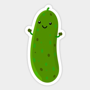 Cute happy pickle cartoon illustration Sticker